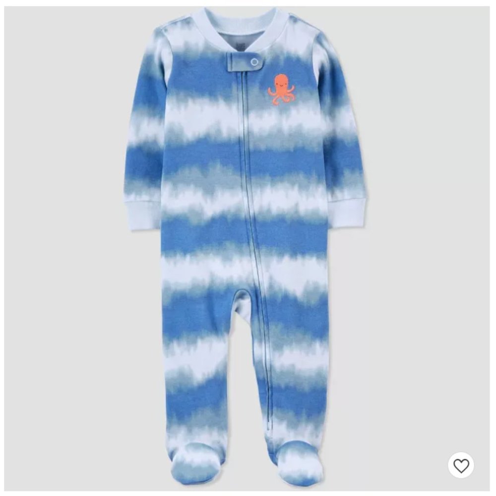 Baby Boys' Tie-Dye Octopus Sleep and Play 6 months